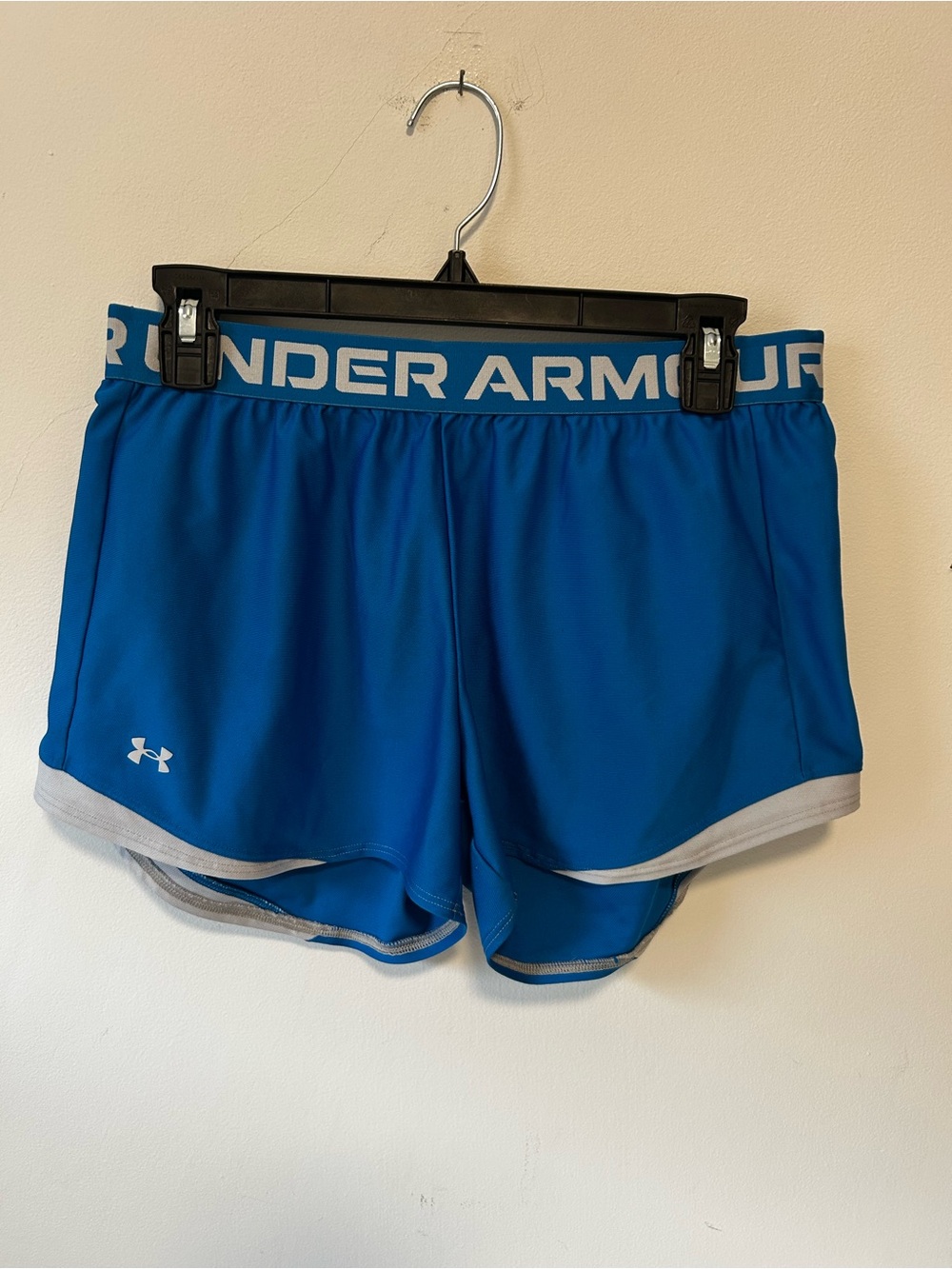 Under Armour Women's Royal Blue Athletic Shorts with Gray Trim